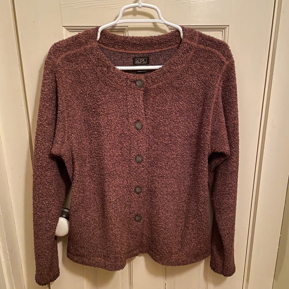 Versatile Women's Cardigan Sweater w/ Side Pockets (L)